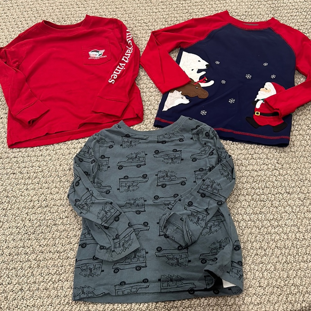 Christmas bundle _ 3T long sleeve shirts
